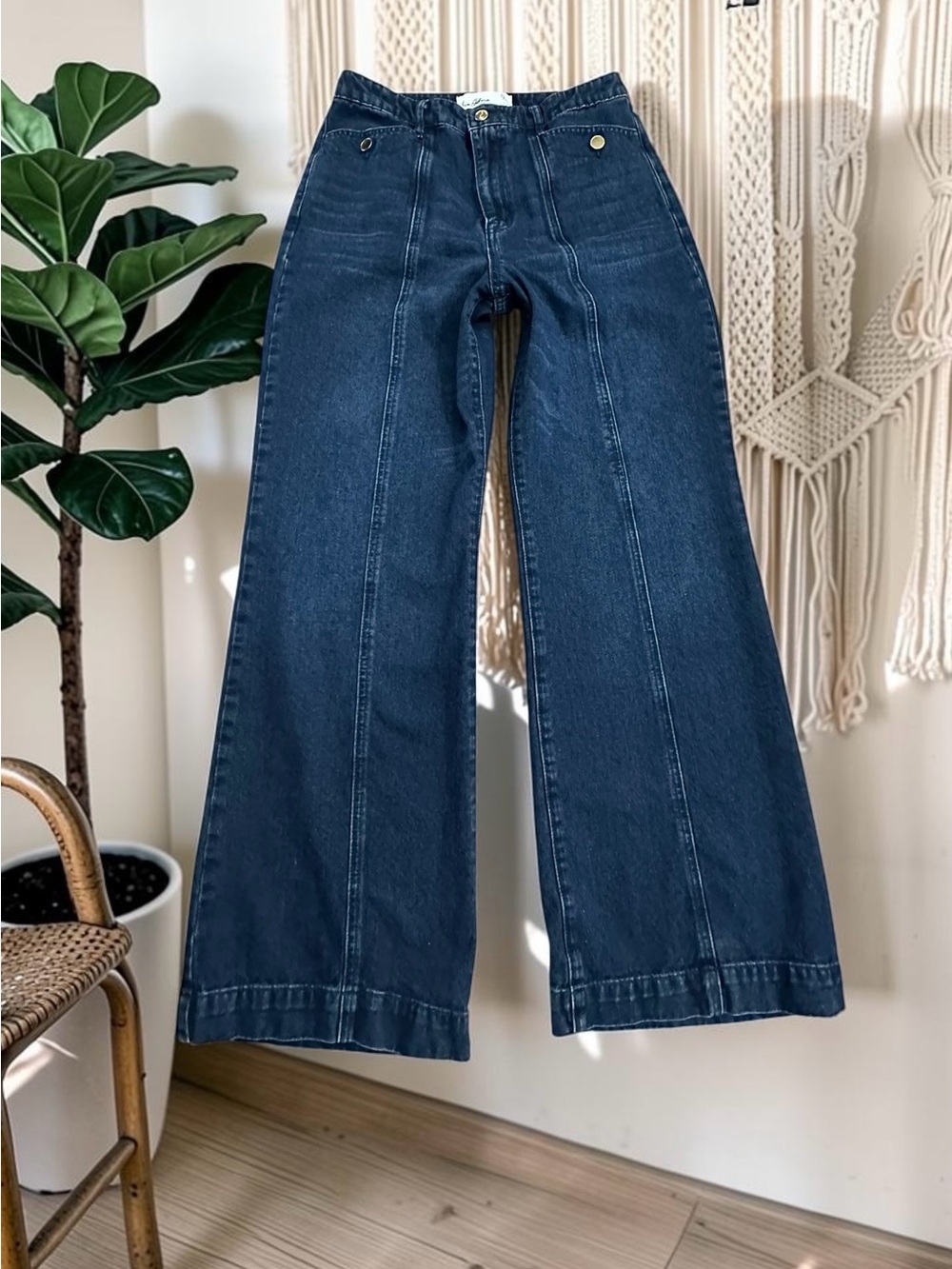 Sam Edelman High Rise Wide Leg Trouser Jeans. Size: 10